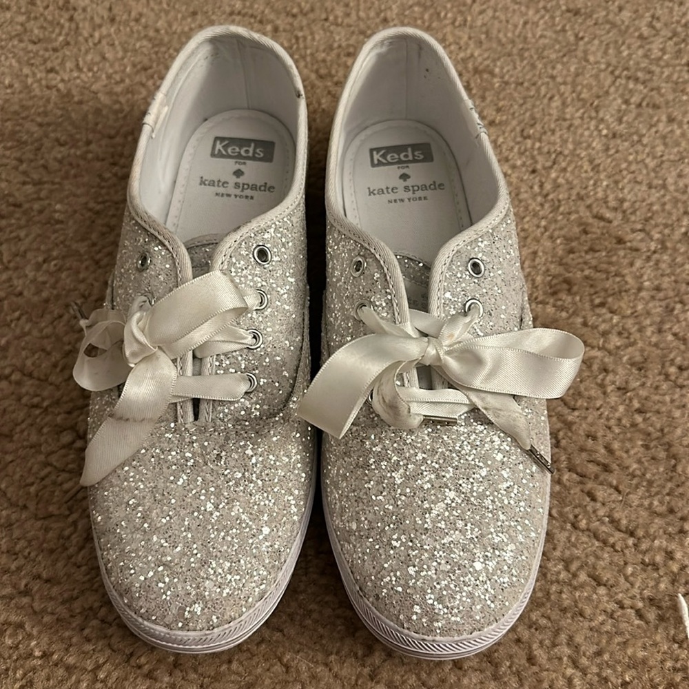 Kate Spade Ked, white sparkle